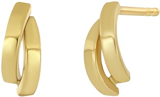 Bony Levy 14K Gold Petite Two-Row Curved Huggie Earrings