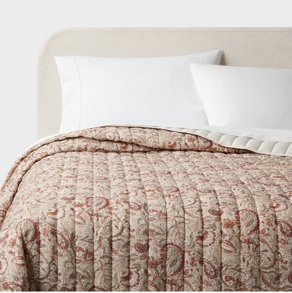 Threshold Voile Paisley Printed Quilt Cream - ShopStyle