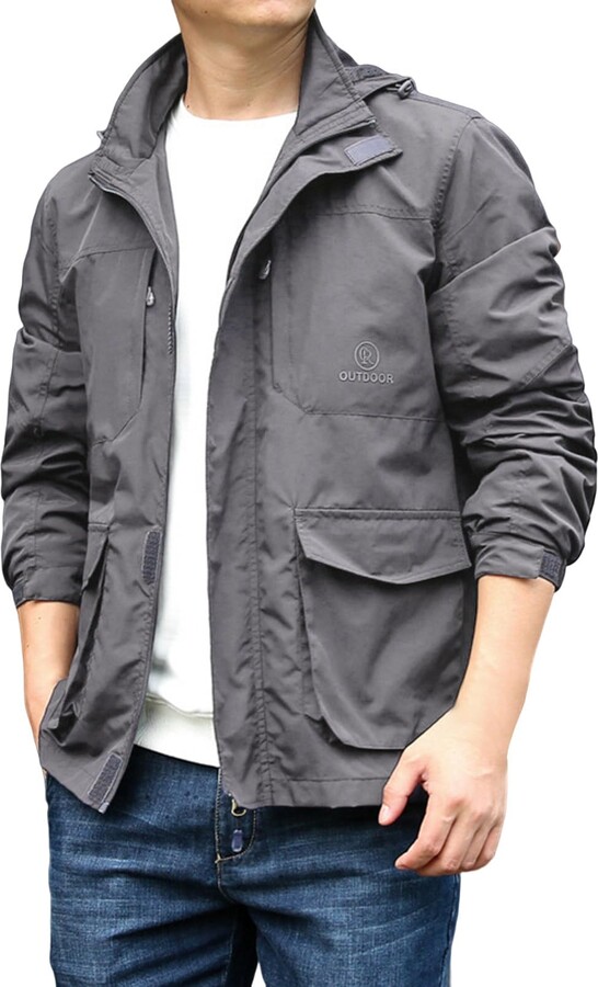 BGFIPAJG Waterproof Work Jacket Mens Mens Fleece Jackets Full Zip With