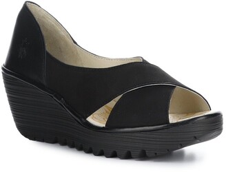 Fly London Black Leather Women's Sandals | Shop the world's 