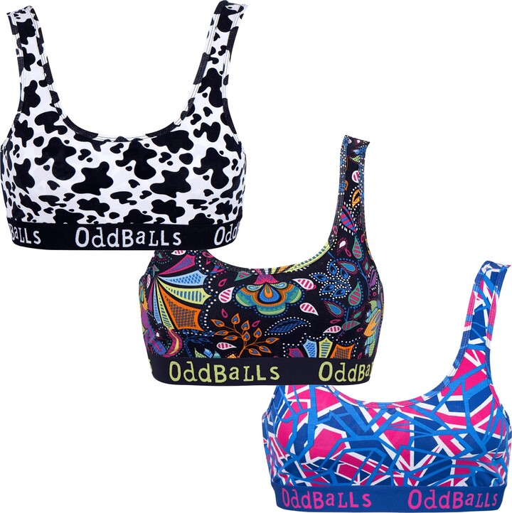 OddBalls Bralette for Women Multipack Womens Underwear Sports Bra