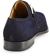 Thumbnail for your product : Saks Fifth Avenue Magnanni Suede Monk-Strap Shoes