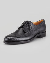 Thumbnail for your product : Gravati Peccary 4-Eyelet Wing-Tip Blucher, Black