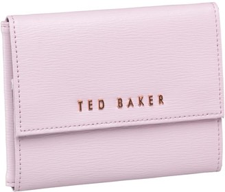 Ted Baker Womens Flurina Xhatch Leather Jewellery Case Bag Pale Pink