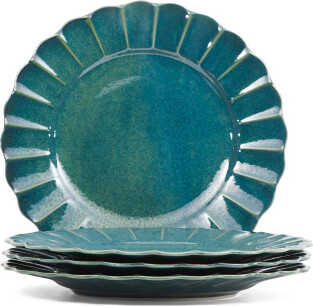 TJMAXX 4Pk Porcelain Scalloped Dinner Plates