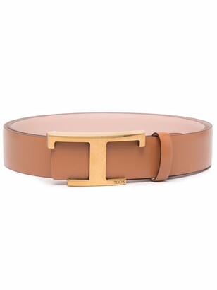 Tod's Logo-Buckle Leather Belt