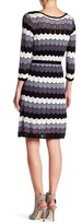 Thumbnail for your product : Taylor Zig Zag Knit Belted Sweater Dress