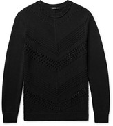 Thumbnail for your product : Balmain Open-Knit Cotton Sweater