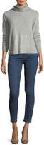 Thumbnail for your product : Veronica Beard Debbie 10" Raw-Hem Button-Fly Denim Jeans
