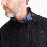 Thumbnail for your product : J.Crew Wallace & Barnes button-shoulder cotton sweater in black indigo