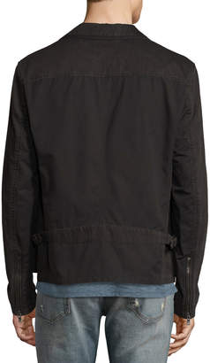 John Varvatos Zip-Front Denim Jacket, Black