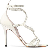 Thumbnail for your product : Valentino Garavani Cutout Embellished Patent-leather Sandals