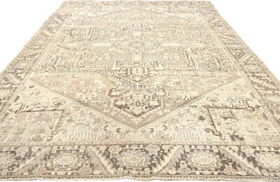 ADMINRUGS One-of-a-Kind Muted Beige Transitional 10X13 Oriental Area Rug