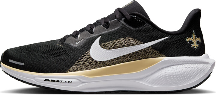 New Orleans Saints Pegasus 41 Nike Men's NFL Road Running Shoes in Black | IB3212-001