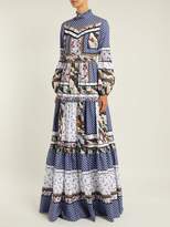 Thumbnail for your product : Erdem Cassandra Floral Print Cotton Dress - Womens - White Print