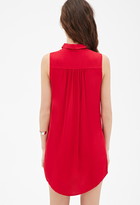 Thumbnail for your product : Forever 21 contemporary collared sleeveless popover tunic
