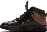 Thumbnail for your product : Dolce & Gabbana Black Leather High-Top Sneakers