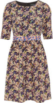 Thumbnail for your product : Saloni Lily embroidered printed silk dress