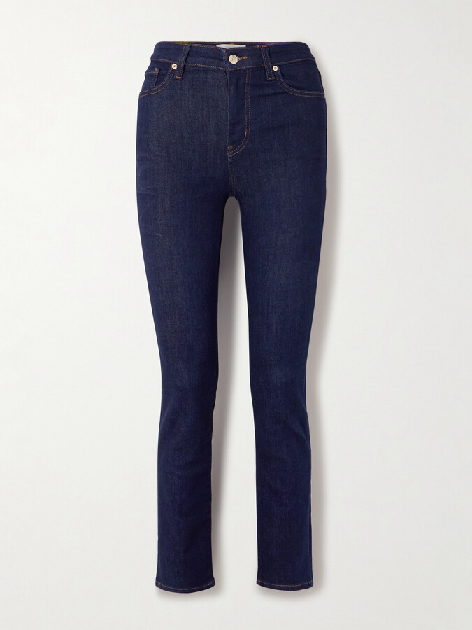 FRAME - The Pencil High-rise Skinny Jeans - Blue