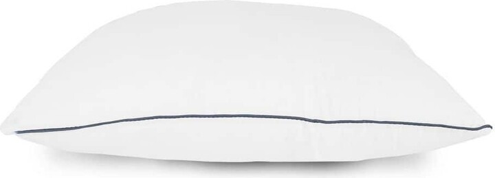 Wellco 17 x 26 in. Hypoallergenic Blue Edged 100% Cotton Standard Hotel Pillow, Easy Care-Standard, 1-Pack