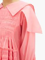 Thumbnail for your product : Molly Goddard Bertha Smocked Organza Dress - Womens - Pink