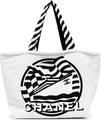 Chanel Black, Pink, & White Canvas La Pausa Shopping Tote
