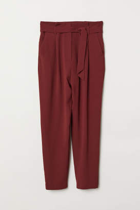 H&M Paper-bag Pants - Red