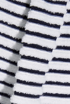 Thumbnail for your product : Mara Hoffman Striped Organic Cotton-blend Terry Jumpsuit - Midnight blue