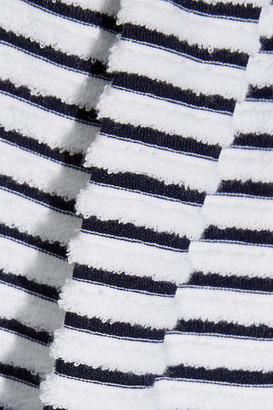 Mara Hoffman Striped Organic Cotton-blend Terry Jumpsuit - Midnight blue