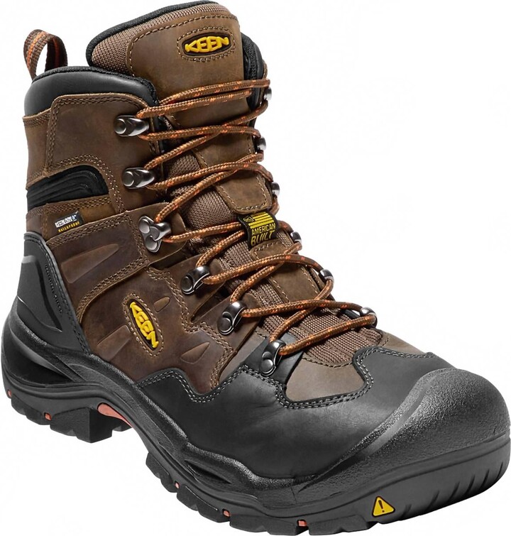 Keen Men's Waterproof Steel Safety Toe Work Boots In Brown
