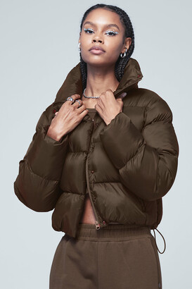 alo gold rush puffer xs