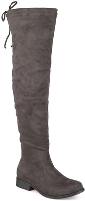Journee Collection Gray Mount Wide-Calf Over-the-Knee Boot