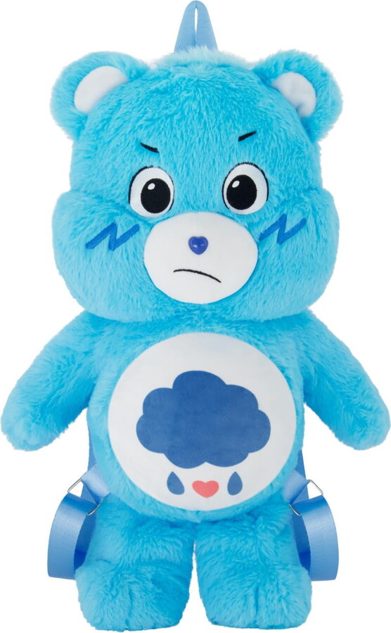 Care Bears Mini Backpack, Grumpy Bear Plush Small Travel Bag Purse for Men and Women, Blue, 16 Inch