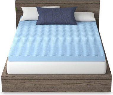 Vibe 4” Wave Convoluted Gel Memory Foam Mattress T 4