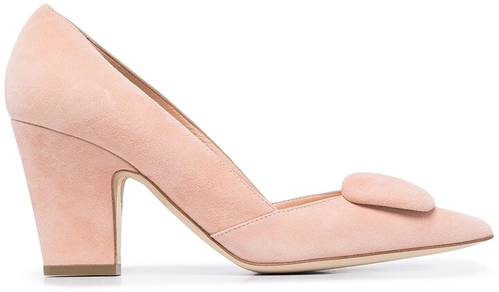 Nude Pink Block Heel Shoes | Shop the world's largest collection of fashion  | ShopStyle UK