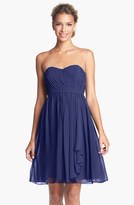 Thumbnail for your product : Donna Morgan 'Lindsey' Pleated Sweetheart Neckline Chiffon Dress