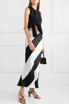 Thumbnail for your product : Georgia Alice Delilah Striped Crinkled-satin Maxi Skirt