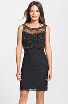 Thumbnail for your product : Pisarro Nights Embellished Lace Popover Sheath Dress