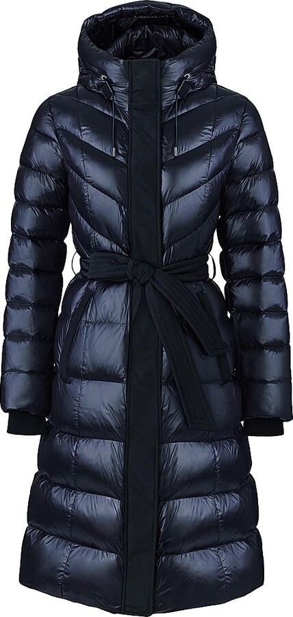 Mackage Women's Coralia Down Belted Puffer Coat Black Size XL