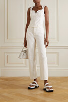 Thumbnail for your product : Mara Hoffman Georgina High-rise Tapered Organic Jeans - White