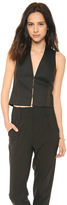Thumbnail for your product : Alice + Olivia Jacqui Leather Combo Vest