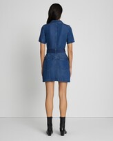 Thumbnail for your product : 7 For All Mankind Denim Lustre Belted Shirtdress in Dark Indigo