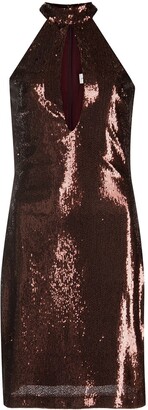 Halston Celo sequin-embellished mini dress