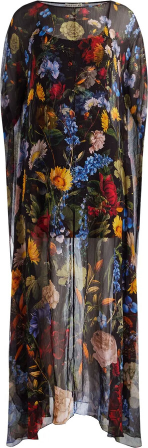 Alice + Olivia Linn floral-print cape maxi dress