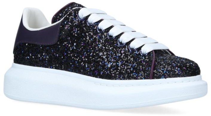 alexander mcqueen glitter runway sneakers