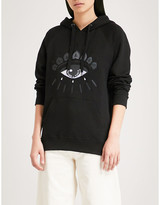 Thumbnail for your product : Kenzo Women's Black Evil Eye-Embroidered Cotton-Jersey Hoody, Size: XS