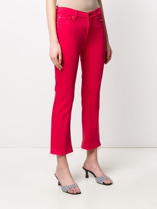 7 For All Mankind Mid-Rise Flared Cropped Jeans