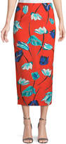 Thumbnail for your product : Diane von Furstenberg Tailored Midi Pencil Silk-Blend Skirt