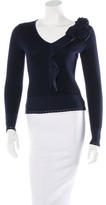 Thumbnail for your product : Oscar de la Renta Wool & Cashmere-Blend Cropped Sweater