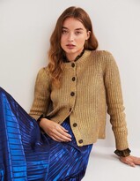 Thumbnail for your product : Boden Ribbed Gold Cardigan